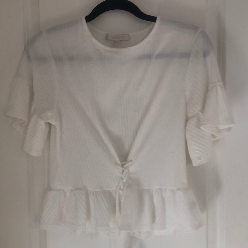 White peplum blouse